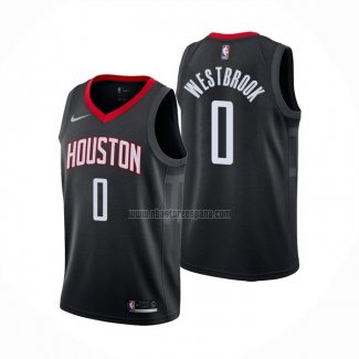 Camiseta Houston Rockets Russell Westbrook NO 0 Statement Negro